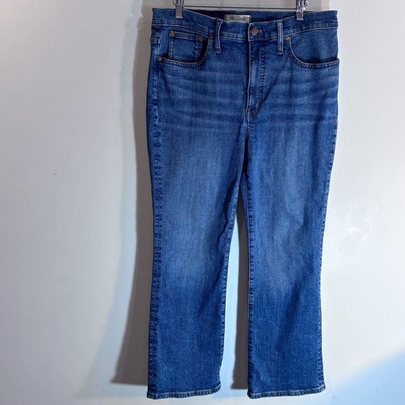 MADEWELL Sz 30 Cali Demi Boot Mid-Wash Jeans High Rise Slim Boot Above Ankle - Picture 2 of 11